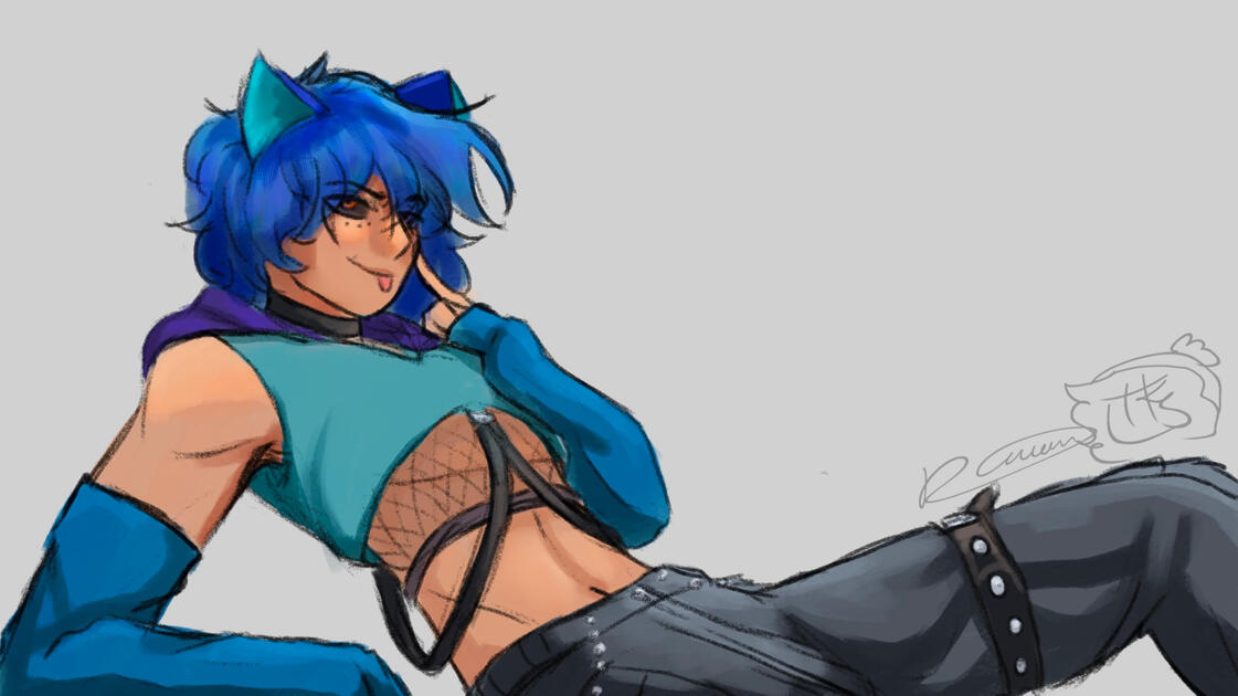A redraw of my OC Ren